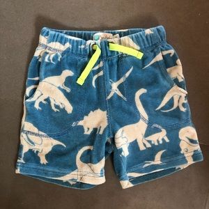 Mini Boden Blue Dinosaur Print Kids Shorts